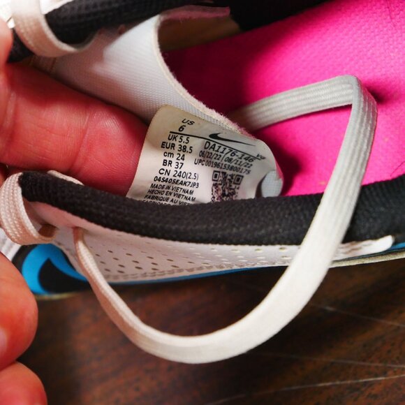 Nike Legend 9 Club FG/MG Soccer Cleats Men Size 6/Women Size 7.5 White/Blk/Blue - Picture 10 of 10